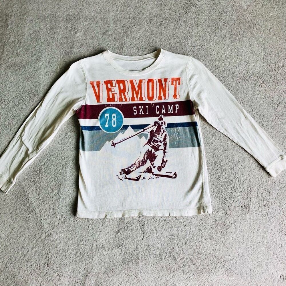 Peek Boys Vermont Ski Camp Graphic Long Sleeved T-Shirt